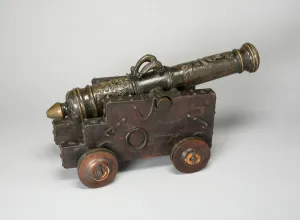 Firearms Prints: Naval Gun with Carriage, Europe, 1673. Creator: Unknown
