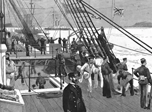 J Nash Prints: The Naval Mobilisation, War is declared and we put to sea, 1888. Creator: J Nash