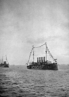 Photographs From My Camera Gallery: Naval review off the coast of Portsmouth, 1907 (1908).Artist: Queen Alexandra