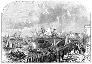 Breakwater Prints: The Naval Review: the Queen's Yacht leaving Portsmouth Harbour