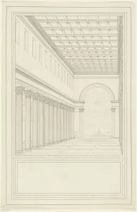 Schinkel Karl Friedrich Prints: The Nave and Apse, without a Transept