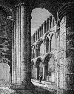 Augustinian Collection: Nave, from South Aisle, Jedburgh Abbey, c1880, (1897). Artist: Alexander Francis Lydon