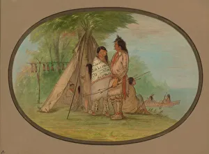 Lip Disc Prints: Nayas Indians, 186[2?]. Creator: George Catlin