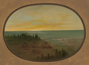 Pacific Coast Prints: Nayas Village - Indians Bathing, 1855 / 1869. Creator: George Catlin