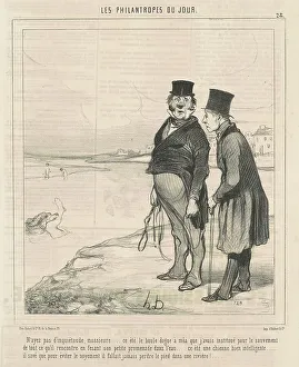 Philanthropists Prints: N'ayez pas d'inquiètoude... 19th century. Creator: Honore Daumier