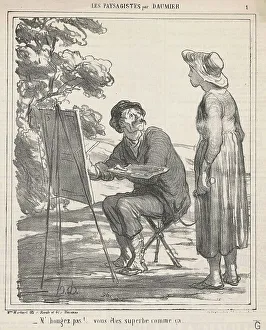 Sickle Prints: N'bougez pas!... 19th century. Creator: Honore Daumier
