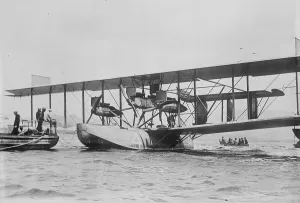 Towing Prints: NC-4 being towed, Ponto Delgado [i.e. Ponta Delgada], 1919. Creator: Bain News Service