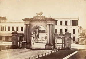 Calcutta Collection: [N.E. Gate of Government House, Calcutta], 1858-61. Creator: John Constantine Stanley