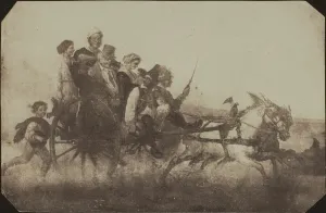 Fox Talbot Prints: Neapolitan Conveyance - Copy of a Painting at Lacock Abbey, c. 1840