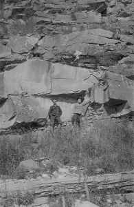 Russian Federation Prints: Near the Chileiskie Rocks, on the shore of the Mrassu River