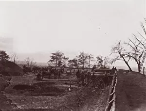 Mathew B Collection: Near Dutch Gap, Virginia. Fort Brady, ca. 1865. Creator: William Frank Browne