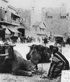 Jaffa Gate Prints: Near the Jaffa Gate, Jerusalem, c1927-c1931. Artist: Cavanders Ltd