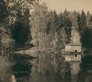 Boathouse Collection: Near the small town of Iustilia, on the Saimaa Canal, between 1905 and 1915