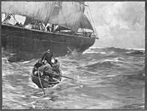 Nearing Home - Taking on a Pilot, after Frank Brangwyn, 1891. Creator: Unknown. Nearing Home - Taking on a Pilot, after Frank Brangwyn, 1891. Creator: Unknown
