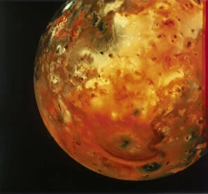 Jupiter Gallery: Nearly full view of Io, one of the moons of Jupiter, 1979