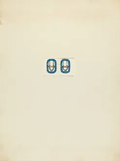 Buckles Prints: Neck Buckle, 1935 / 1942. Creator: Charles Criswell