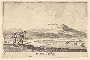 Wurttemberg Prints: On the Neckar, 1635. Creator: Wenceslaus Hollar