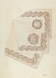 Kerchief Prints: Neckerchief, 1937. Creator: Irene M. Burge