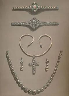 Necklace, Earrings, Bracelets Wedding gifts presented to Alexandra of Denmark, 1863. Artist: Robert Dudley