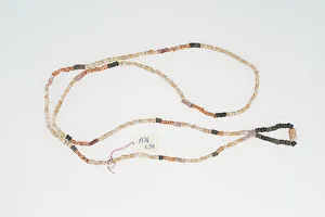Beading Gallery: Necklace Strung with Shell and Ceramic Beads, c. 10th / 16th century. Creator: Unknown