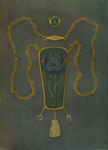 Dawson Prints: A Necklet in Gold, Enamel and Precious Stones, c1901. Artist: Nelson Ethelred Dawson