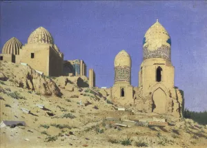 Samarkand Prints: Necropolis Shah-i-Zinda (The Living King) in Samarkand