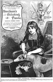 Advert Collection: Needhams Polishing Paste, 1886. Creator: Unknown