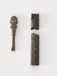 Needle case body and cap, Goryeo period, 12th-13th century. Creator: Unknown Needle case body and cap, Goryeo period, 12th-13th century. Creator: Unknown