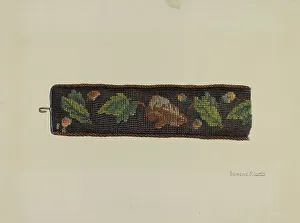 Needlepoint Prints: Needlepoint Bell Pull, c. 1941. Creator: Edmond Lorts