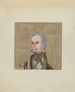 Needlepoint Prints: Needlepoint Picture, c. 1937. Creator: Jules Lefevere