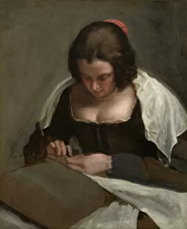 Diego Velazquez Gallery: The Needlewoman, c. 1640 / 1650. Creator: Diego Velasquez