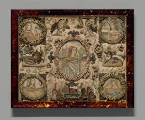 Stag Gallery: Needlework (Depicting the Five Senses), England, 1601 / 25. Creator: Unknown