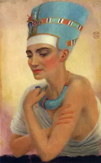 Nefertiti, Ancient Egyptian queen of the 18th dynasty, 14th century BC (1926). Artist: Winifred Mabel Brunton