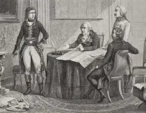 Negotiations between Count Cobenzl and Napoleon Bonaparte, Treaty of Campo Formio...1879. Creator: Unknown
