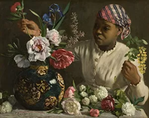 1870 Collection: The negress with peonies, 1870