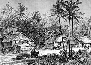 Thatched Gallery: Negritos, Malaysia, 19th century. Artist: Dosso