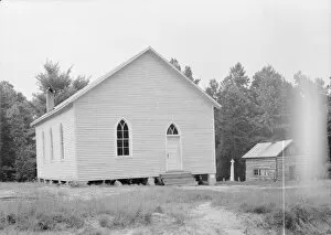 Baptismal Gallery: Negro Baptist church, Bushy Fork, North Carolina, 1939. Creator: Dorothea Lange