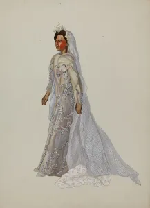 Negro Prints: Negro Bride Puppet, c. 1937. Creator: Verna Tallman