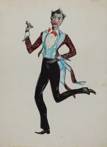 Negro Prints: Negro Minstrel, c. 1936. Creator: Sebastian Simonet