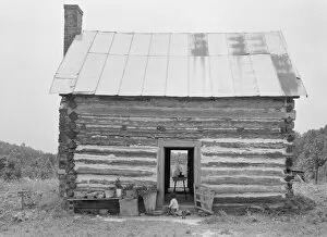 Sharecropper Gallery: Negro sharecropper house, Person County, North Carolina, 1939. Creator: Dorothea Lange