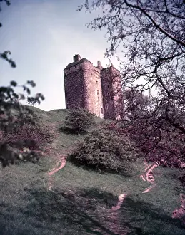 Scotland United Kingdom Prints: Neidpath Castle, Peebles, Scotland, c1955. Creator: Arthur Charles Kirby Ware