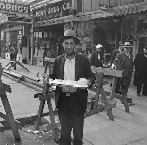 In the neighborhood where the Salvation Army operates, Salvation Army, San Francisco, CA, 1939. Creator: Dorothea Lange