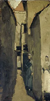 Alley Prints: Neighborhood Street in The Hague or Scheveningen