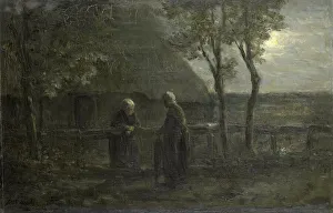 Old Women Prints: Neighborly Gossip, 1897. Creator: Jozef Israels