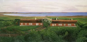Neighbour Prints: The Neighbouring Farm Houses, 1894. Creator: Karl Nordström