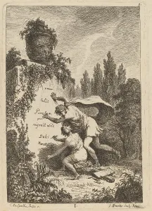 Stone Carving Prints: Nella Venuta in Roma: pl. 1, 1764. Creator: Franz Edmund Weirotter