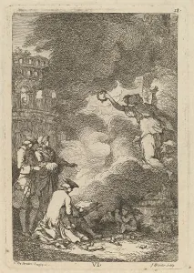 Delavallee Poussin Prints: Nella Venuta in Roma: pl. 6, 1764. Creator: Franz Edmund Weirotter