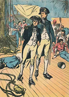 Blackie And Son Ltd Collection: Nelson on the Victory at Trafalgar, c1907