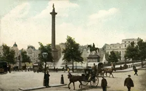 Smith Prints: Nelsons Column and Trafalgar Square, London, 1906. Creator: Unknown