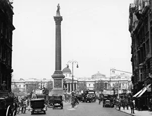 Street Lamp Prints: Nelson's Column, Trafalgar Square, London, 1920